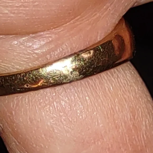 DIAMOND 10k solid gold 3 stone ring - Picture 4 of 8